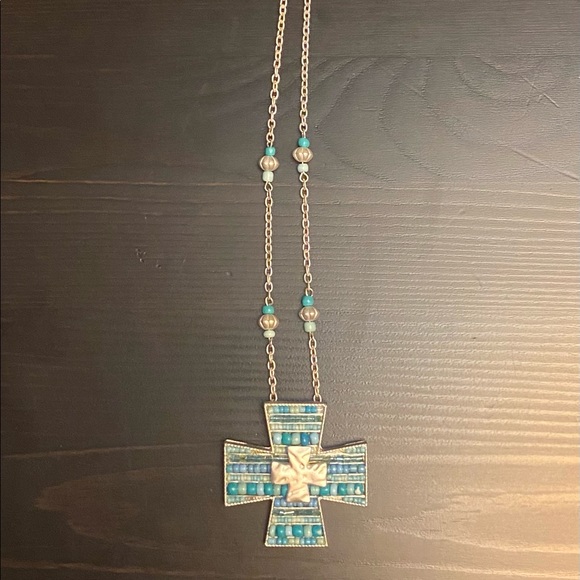 🔸Beaded Cross Necklace🔸 - Picture 1 of 6